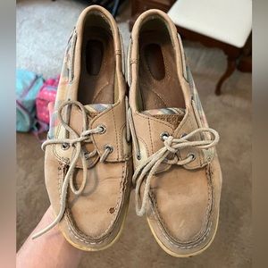 Sperry pastel boat shoes